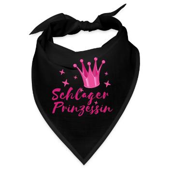 Schlager Prinzessin Statement Volksmusik Fan - Bandana - Schwarz - Vorne