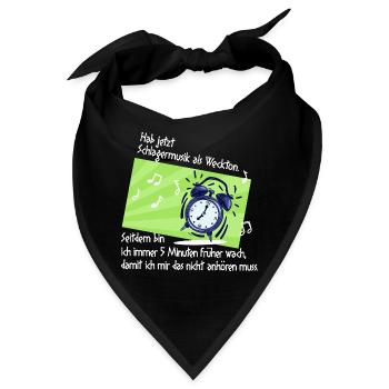 Schlagermusik Schlagerfan Schlager Wecker Spruch - Bandana - Schwarz - Vorne