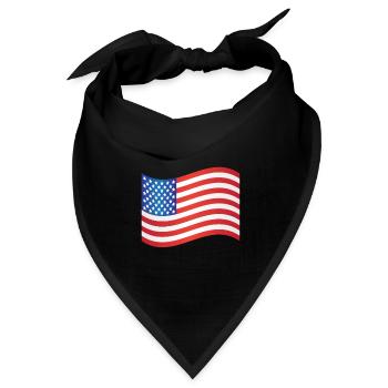 Amerikanische Flagge - Bandana - Schwarz - Vorne