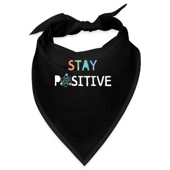 Stay Positive - Bandana - Schwarz - Vorne