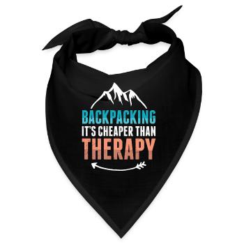 Backpacker Therapie - Bandana - Schwarz - Vorne