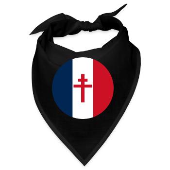 frei frankreich blason frankreich croix de Lorraine - Bandana - Schwarz - Vorne