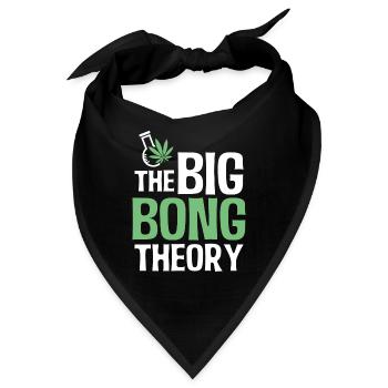 Big Bong Theory Gras High Weed Marihuana - Bandana - Schwarz - Vorne