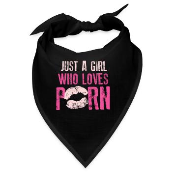 Porno Girl Mädchen Frau - Bandana - Schwarz - Vorne