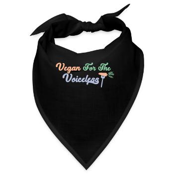 Vegan für die Tiere die nicht reden können - Bandana - Schwarz - Vorne