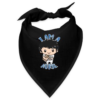 Krankenpfleger - Bandana - Schwarz - Vorne