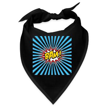 Gesichtsmaske Gamer Comic Style Gaming Games Game - Bandana - Schwarz - Vorne