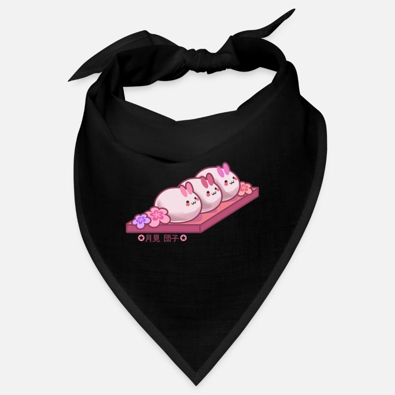 Gâteau de riz japonais en forme de lapin - Bandana - noir