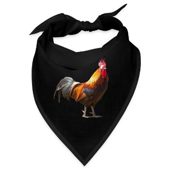 Comic Chicken- Comic Hahn - Bandana - Schwarz - Vorne