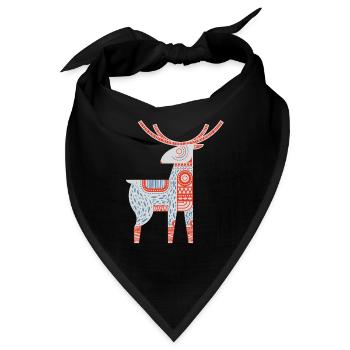 Reindeer Rentier - Bandana - Schwarz - Vorne