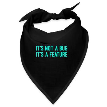 Informatiker Bug Feature - Bandana - Schwarz - Vorne