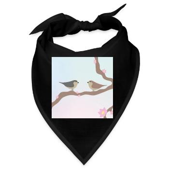 Frühlings Vögel - Bandana - Schwarz - Vorne