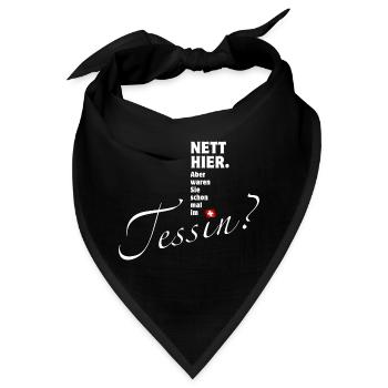 Tessin - nett hier | Ticino - Bandana - Schwarz - Vorne