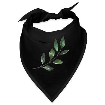 Blätter - Bandana - Schwarz - Vorne