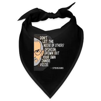 Halbes Gesicht "Lassen Sie die Geräusche anderer - Bandana - Schwarz - Vorne