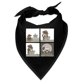Indiana Jones Cat - Bandana - Schwarz - Vorne