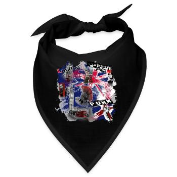 London Punk - Bandana - Schwarz - Vorne