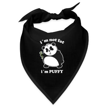Ich bin nicht fett panda - Bandana - Schwarz - Vorne