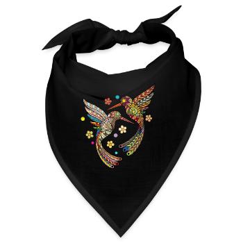 Vogel - Bandana - Schwarz - Vorne