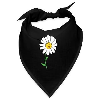 Gänseblümchen - Bandana - Schwarz - Vorne