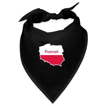 Posen Polen Hauptstadtplan Posen Polska - Bandana - Schwarz - Vorne