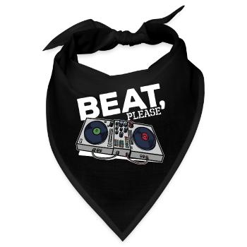 Beatbox Turntable MC DJ Deejay Scratchen Hip Hop - Bandana - Schwarz - Vorne