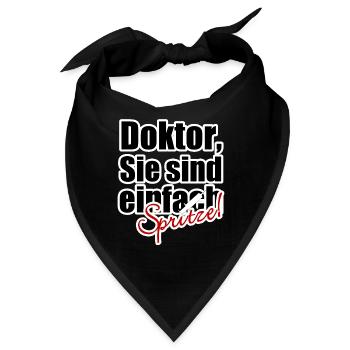 Doktor Arzt Spritze Medizin Sprüche - Bandana - Schwarz - Vorne