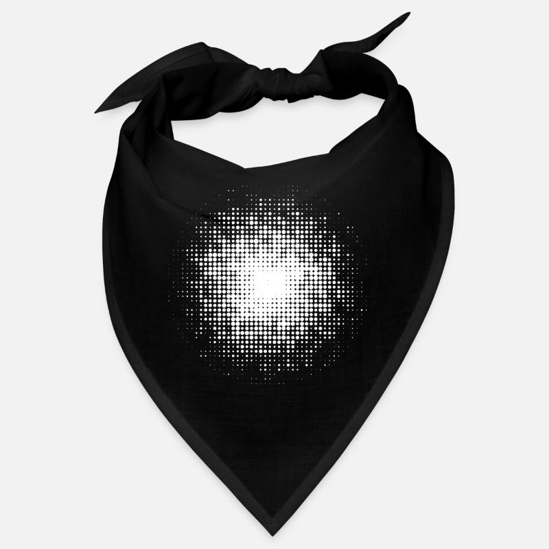 gepunkteter runder Hintergrund weiss Bandana