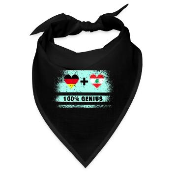 Deutschland und Libanon 100% Genial / Geschenk - Bandana - Schwarz - Vorne