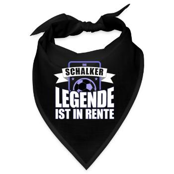 Die Schalker Legende ist in Rente | Schalke Spruch - Bandana - Schwarz - Vorne