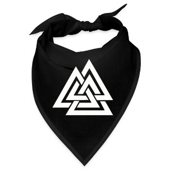 Valknut Wikinger - Bandana - Schwarz - Vorne