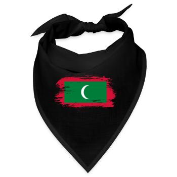 Malediven Flagge - Bandana - Schwarz - Vorne