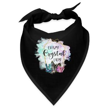 Kristall Crystal Lady Heilpraktikerin Geschenk - Bandana - Schwarz - Vorne
