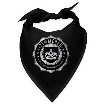 Zimmerer, Zunftwappen, Handwerker - Bandana - Schwarz - Vorne