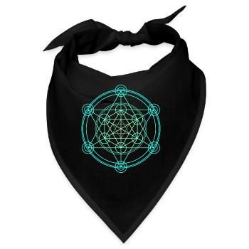 Merkaba Heilige Geometrie - Bandana - Schwarz - Vorne