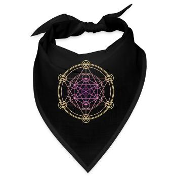Merkaba Heilige Geometrie - Bandana - Schwarz - Vorne