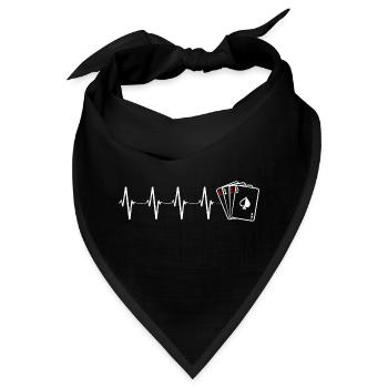 Poker Pokern Ass Casino Hold'em All In Geschenk - Bandana - Schwarz - Vorne