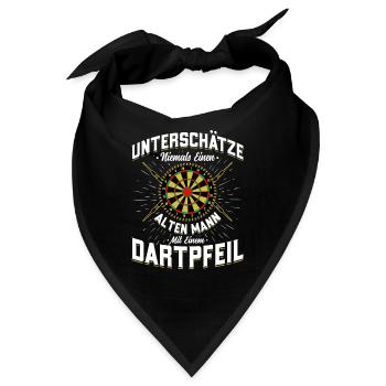 Dart alter Mann - Bandana - Schwarz - Vorne