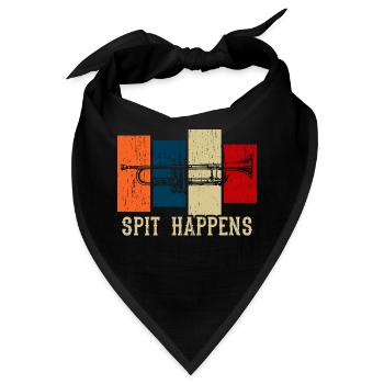 Ein perfektes Geschenk Musik "Spit Happens" - Bandana - Schwarz - Vorne
