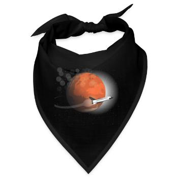Mars Mission der Flat Mars Society - Bandana - Schwarz - Vorne