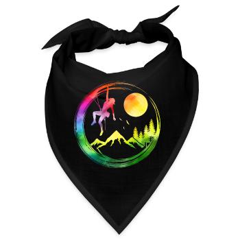 Kletterin Bergsteigerin klettern geschenk - Bandana - Schwarz - Vorne