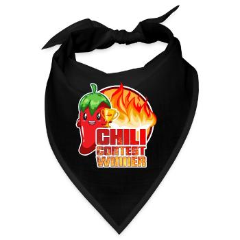 Chili Contest Winner | Hot Food Chilishirt - Bandana - Schwarz - Vorne