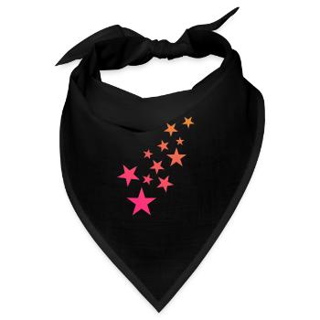 Stern Sternchen Muster Dekoration - Bandana - Schwarz - Vorne