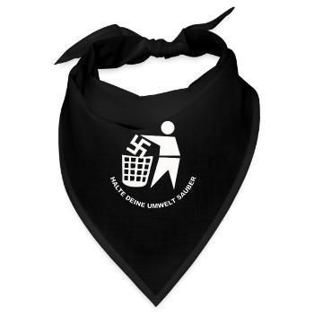 Halte Deine Umwelt Sauber - Bandana - Schwarz - Vorne