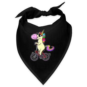 Einhorn Cool Lustiges Design Sonnenbrille - Bandana - Schwarz - Vorne
