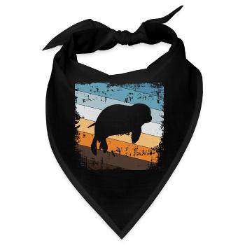 Seehund Robbe - Bandana - Schwarz - Vorne