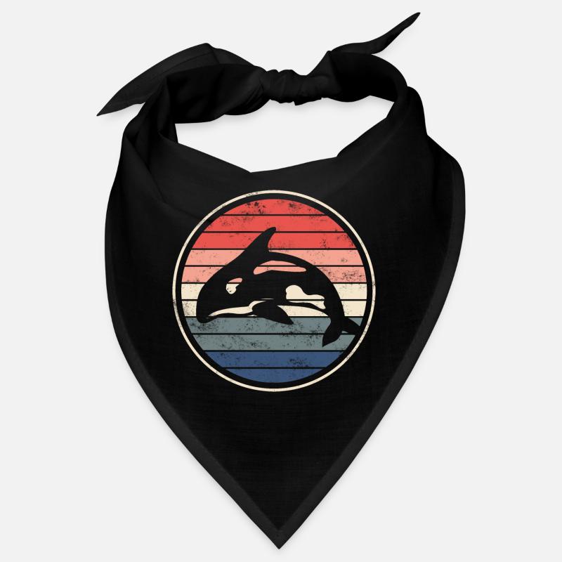 Orca Wal - Bandana - Schwarz