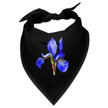 geburtstagsgeschenk mutter, schwertlilie - Bandana - Schwarz - Vorne