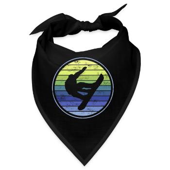 Snowboard Snowboarder - Bandana - Schwarz - Vorne