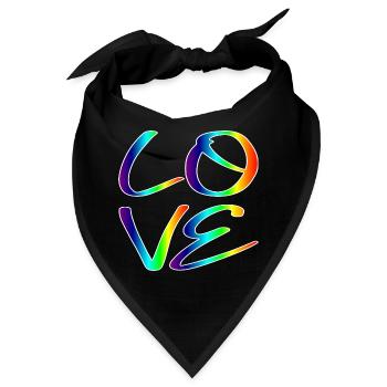 GLEICHHEIT LIEBE RESPEKT - REGENBOGEN LGBTQ - Bandana - Schwarz - Vorne